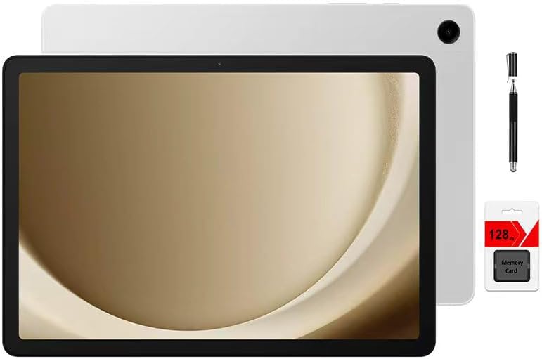 Samsung Galaxy Tab A9+ (64GB) 11'' Android Tablet, Big Screen, Quad Speakers,Upgraded Chipset, Multi Window Display, Slim, Light, Durable Design, Sliver with Accessories