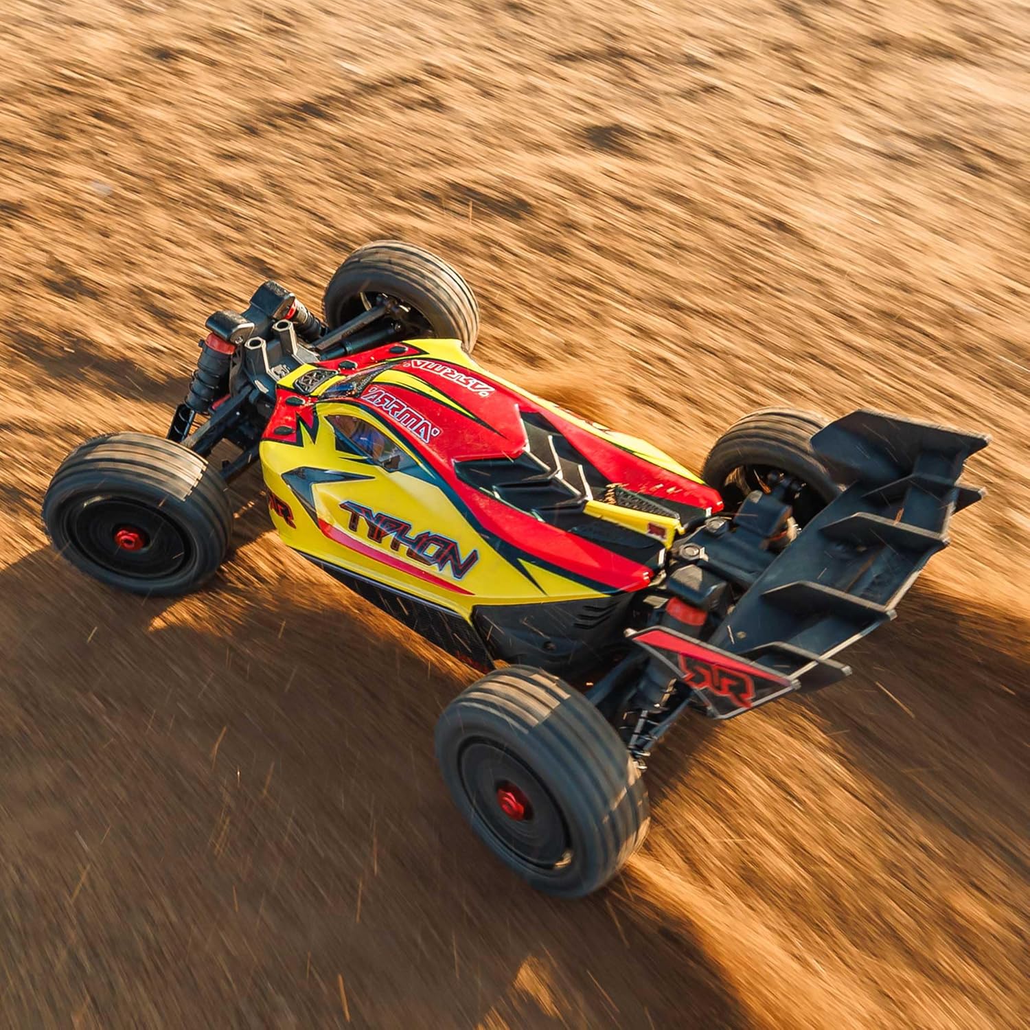 ARRMA RC Car 1/8 Typhon 4X4 RTR Brushed Buggy, Yellow (Battery and Charger Not Included), ARA4206V4T2