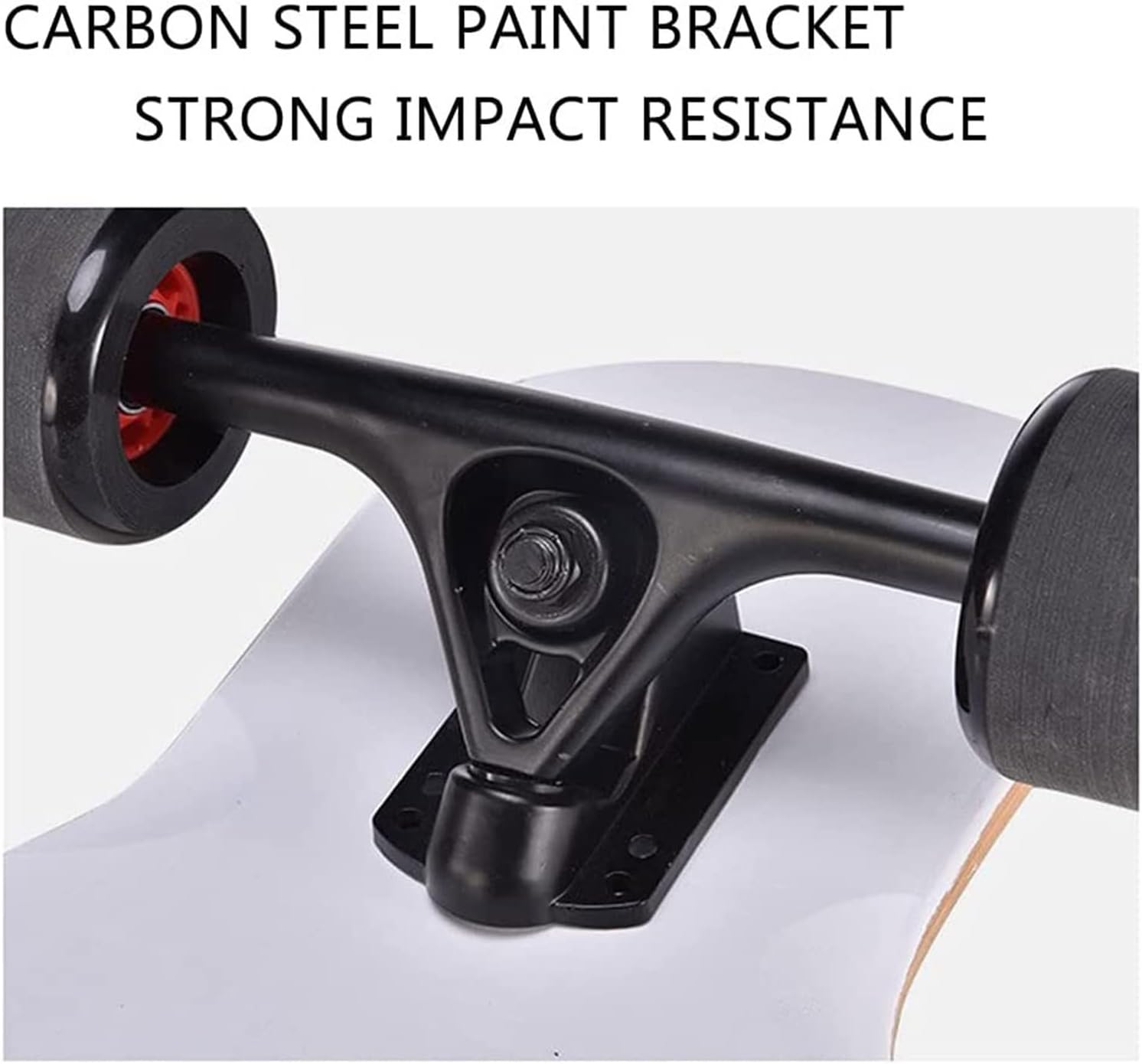 Skateboard 42 Inch Longboard Deck-Mounted Snowboard Freestyle Longboard Skateboard Suitable for Skateboarders(Black Cat)