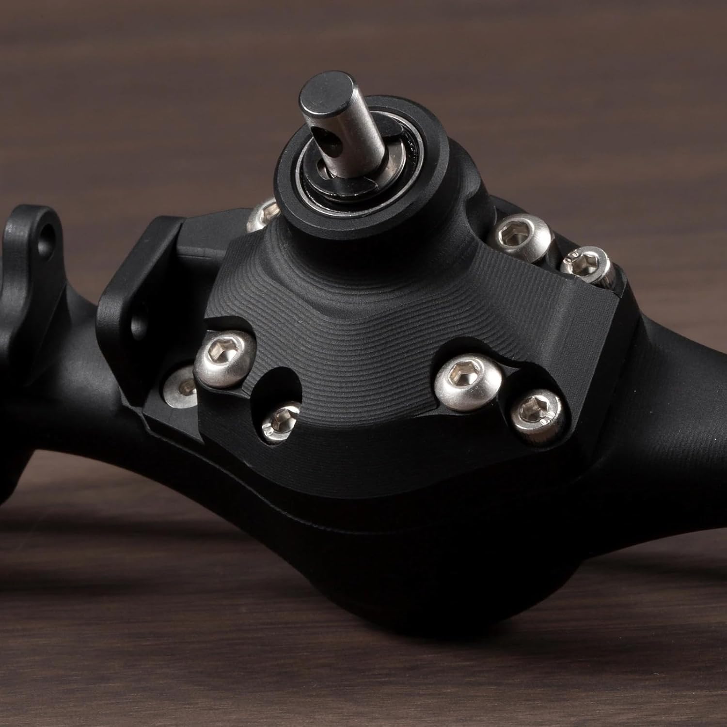 Compatible with Axial for SCX10 II VS4-10 RC Cars Upgrade Parts Replacement Accessories Aluminum Straight Axle RC Front and Rear Axle(Black,1Set)