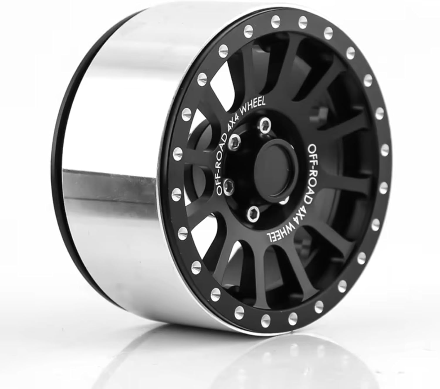 RC Car Parts Compatible with TRAXXAS for TRX4 for Axial for SCX10 for Wraith 1/8 1/10 RC Crawler Car 4Pcs 2.6 Inch Metal Beadlock Wheel Rim Hub