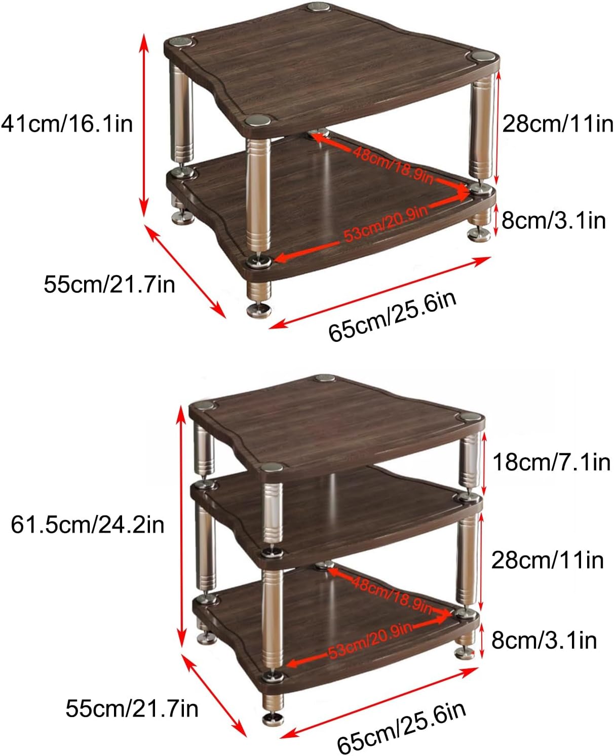 WNYAILLL Audio Rack AV Media Stand
