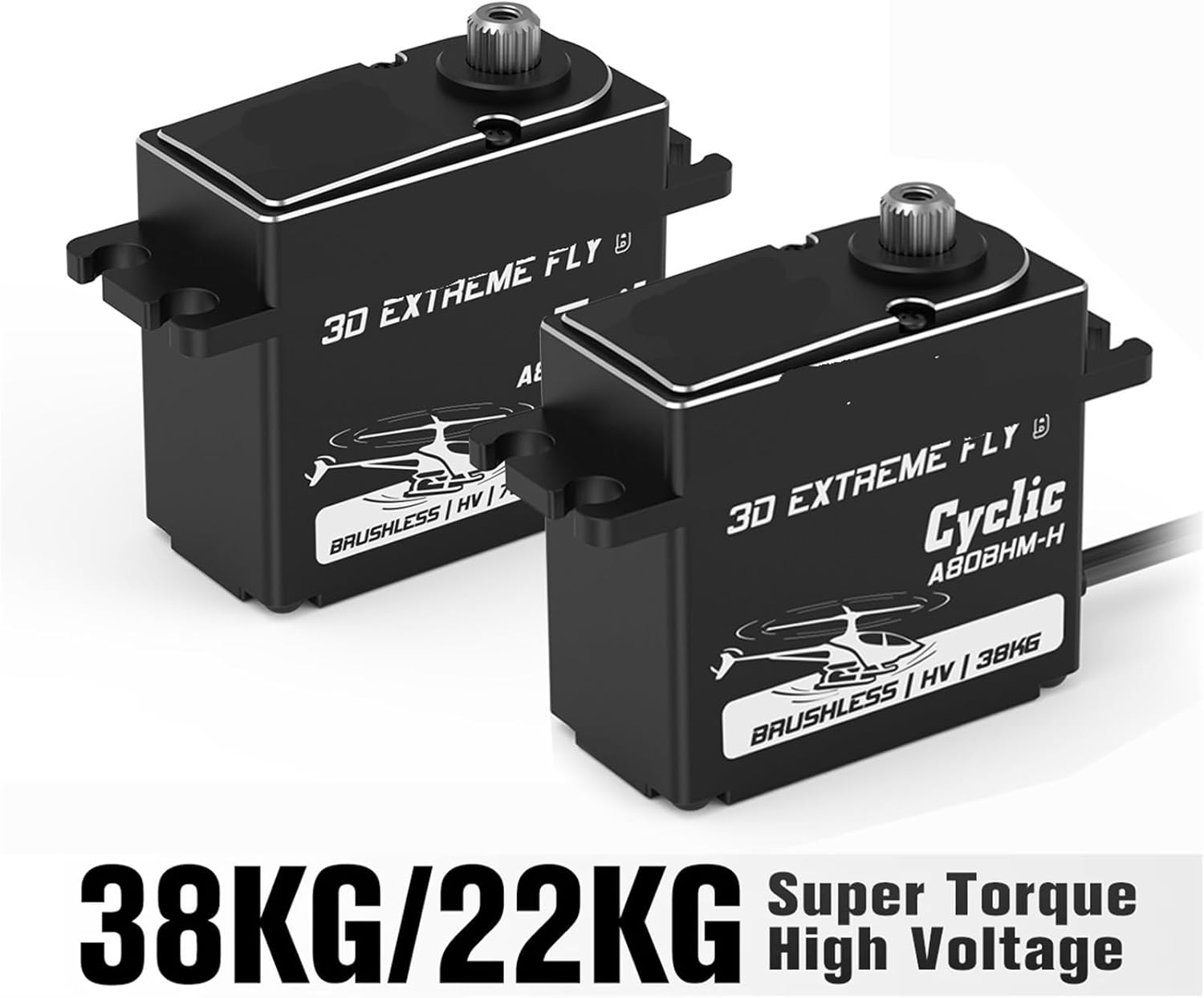 Metal Gears A80BHM-H A80BHN-H Aluminum Case 38KG 22KG HV Standard Brushless Cyclic Servo For 570-800 Class 1Pcs(A80BHN-H Tail set2)