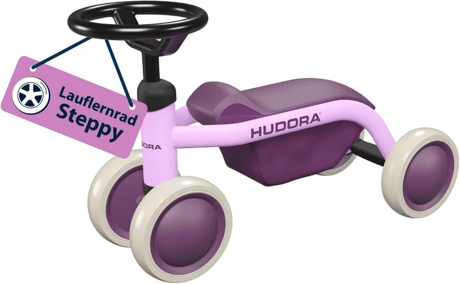 HUDORA Steppy Balance Bike from 1 Year - High Quality Children's Balance Bike - Lightweight Walking Bike with High Tipping Stability - First Walking Toy for Children from 73-80 cm - Children's Toy