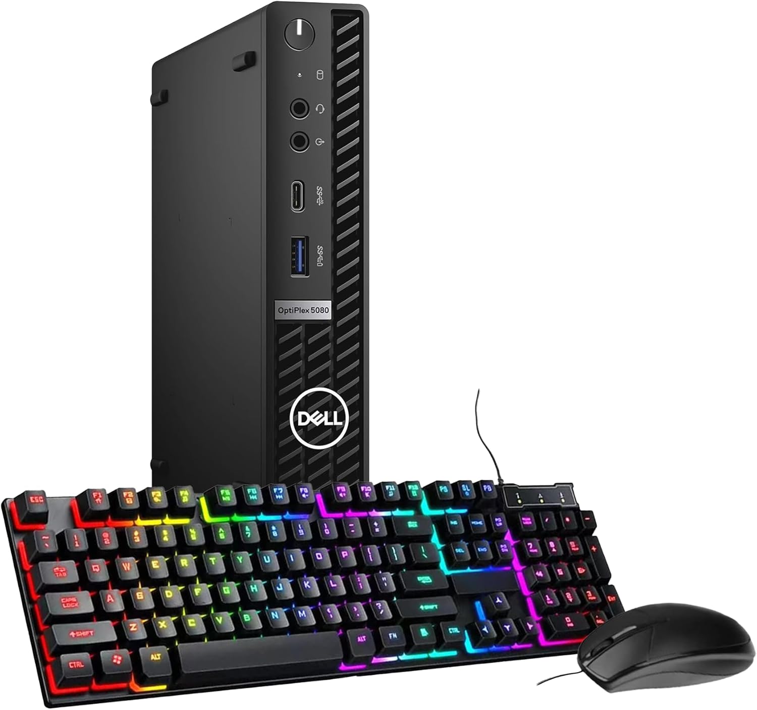 Dell OptiPlex 5080 Mini Business Desktop PC, Core i5-10500, 16GB RAM, 512GB SSD, Mouse, Keyboard, Windows 11 Pro (Renewed)