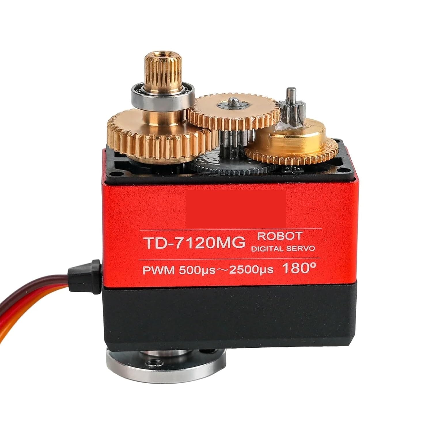 TD-7120MG Metal Digital Servo 20KG Carbon Brush Motor 180°/270° Angle Controllable with Bracket Servos RC Model Parts(4PCS 180 Degree)