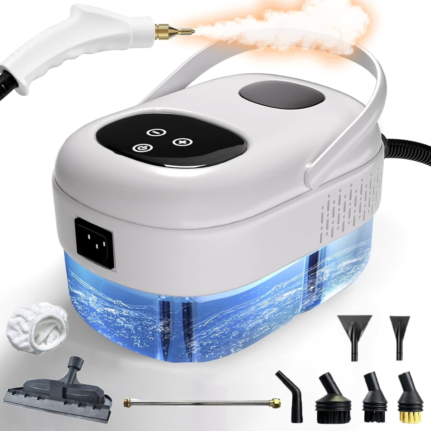 Portable High-pressure Steam Cleaner, 105°C High-temperature Cleaner, 6-Speed Adjustable, Suitable for Kitchens, Tiles, and Hard Surfaces.