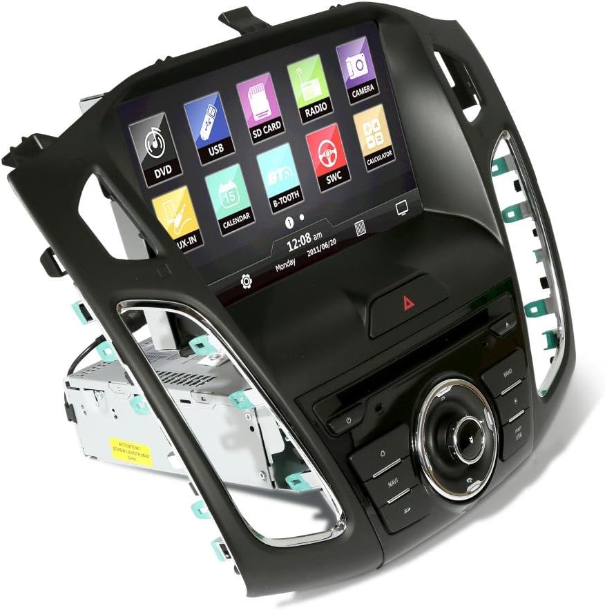 Pyle Ford Focus Receiver Car Stereo - Direct Fit 2015/2016 9'' HD Touchscreen