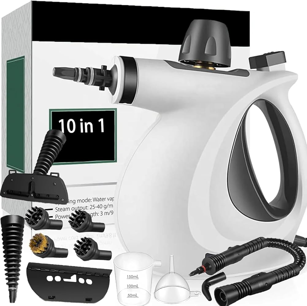 Steammaster Pro, Handheld Steam Cleaner, 10 In 1 Handheld Pressure Multi Purpose Cleaner Home Use (Gray)