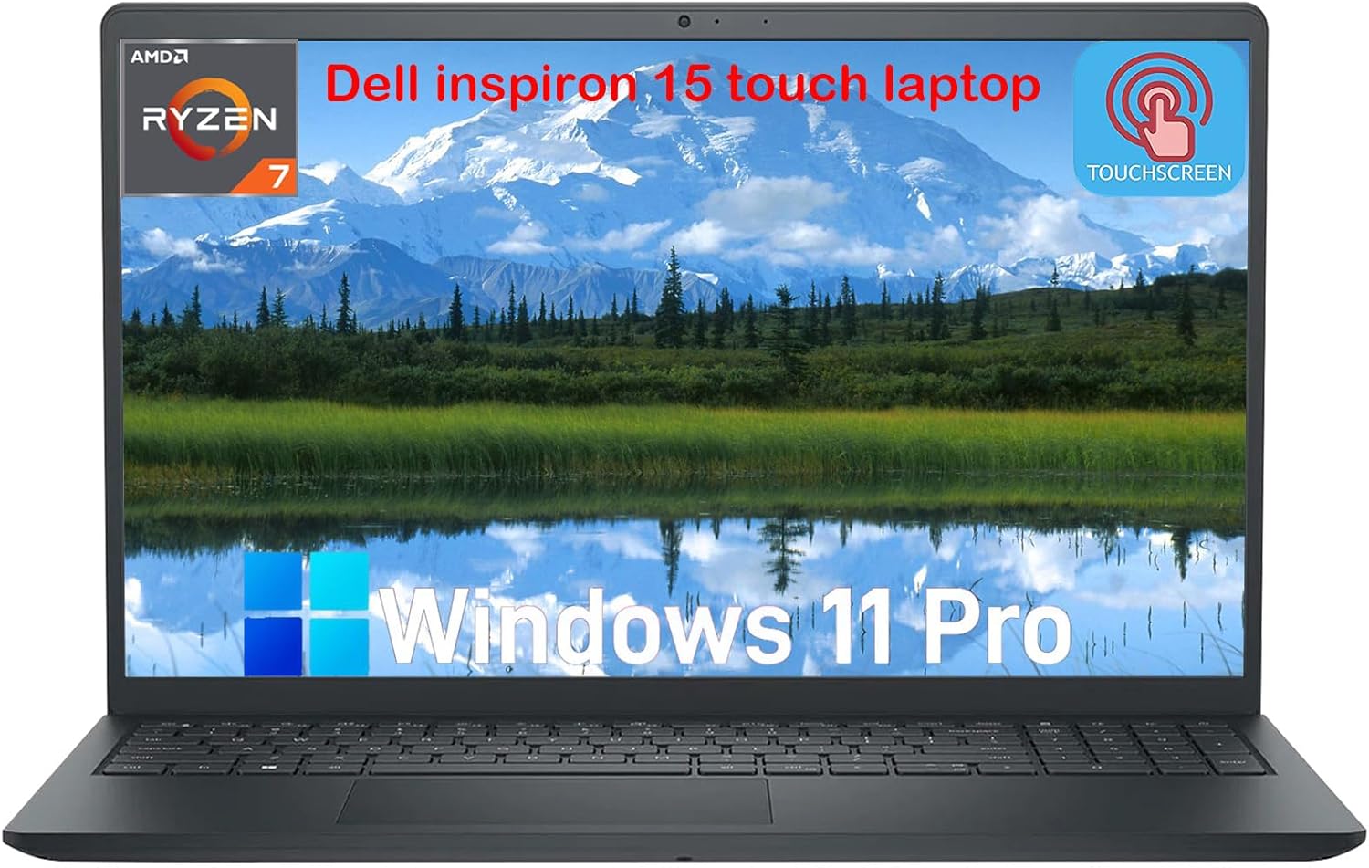 Dell Inspiron 15 Touchscreen Laptop Computer for Business, 160GB RAM, 5120GB SSD, Windows 11 Pro, AMD Ryzen 7 7730U, 15.6