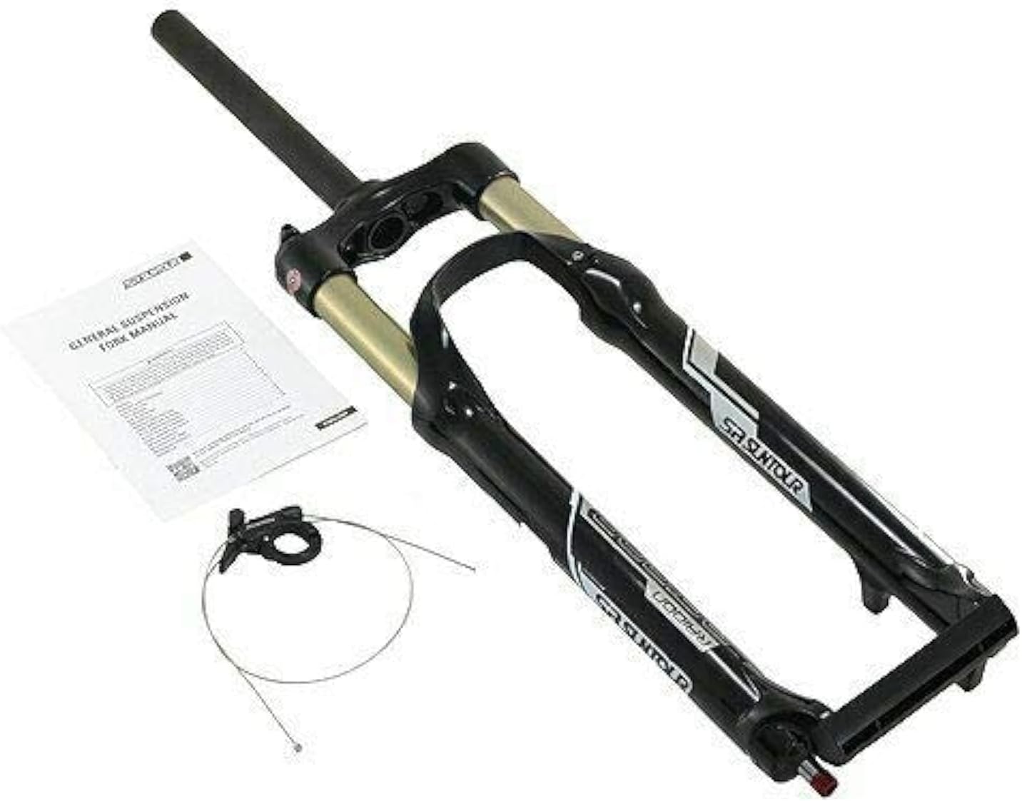 SR Suntour Raidon Fork 27.5 Inches 100 mm Remote Lockout Air QR 9mm Fork Glossy Black, VK1736