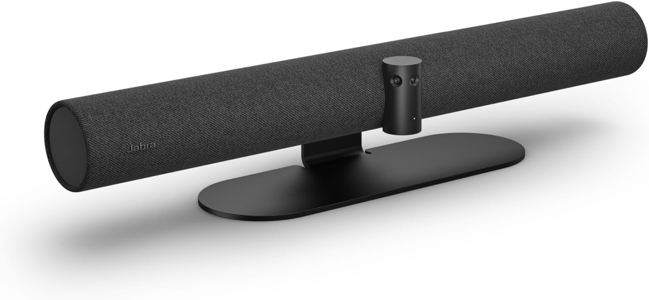 Jabra PanaCast 50 – Intelligent 180° Panoramic-4K Meeting Room Video Camera – Inclusive Video Conferencing Camera with Full Coverage, Easy to Set-Up Wide Angle Webcam with Microphones - Black