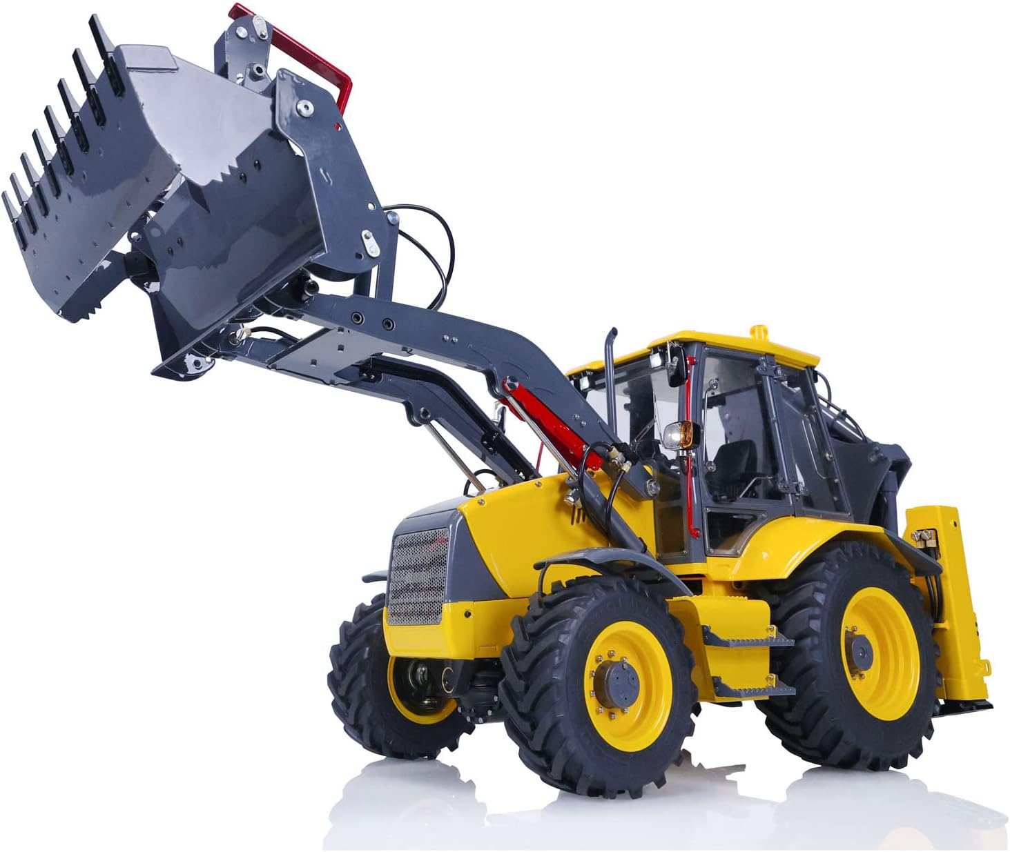 TOUCAN RC HOBBY Lesu 1/14 Metal Hydraulic Rc Backhoe Loader Aoue Bl71 2 in 1 Electric Excavator Heavy Hydraulic Model