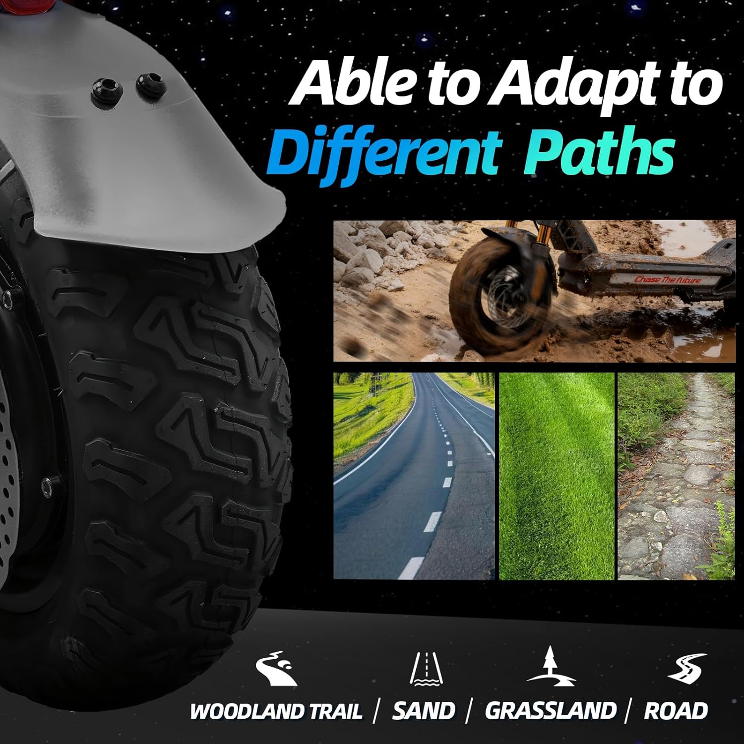 Electric Scooter, Up to 25/31MPH, 25-50 Miles Long Range, 1000W/1200W/1600W*2 Off Road Motor, Dual Disc Brakes with EABS, Damping Adjustable Full Suspensions Adults E-Scooter with APP