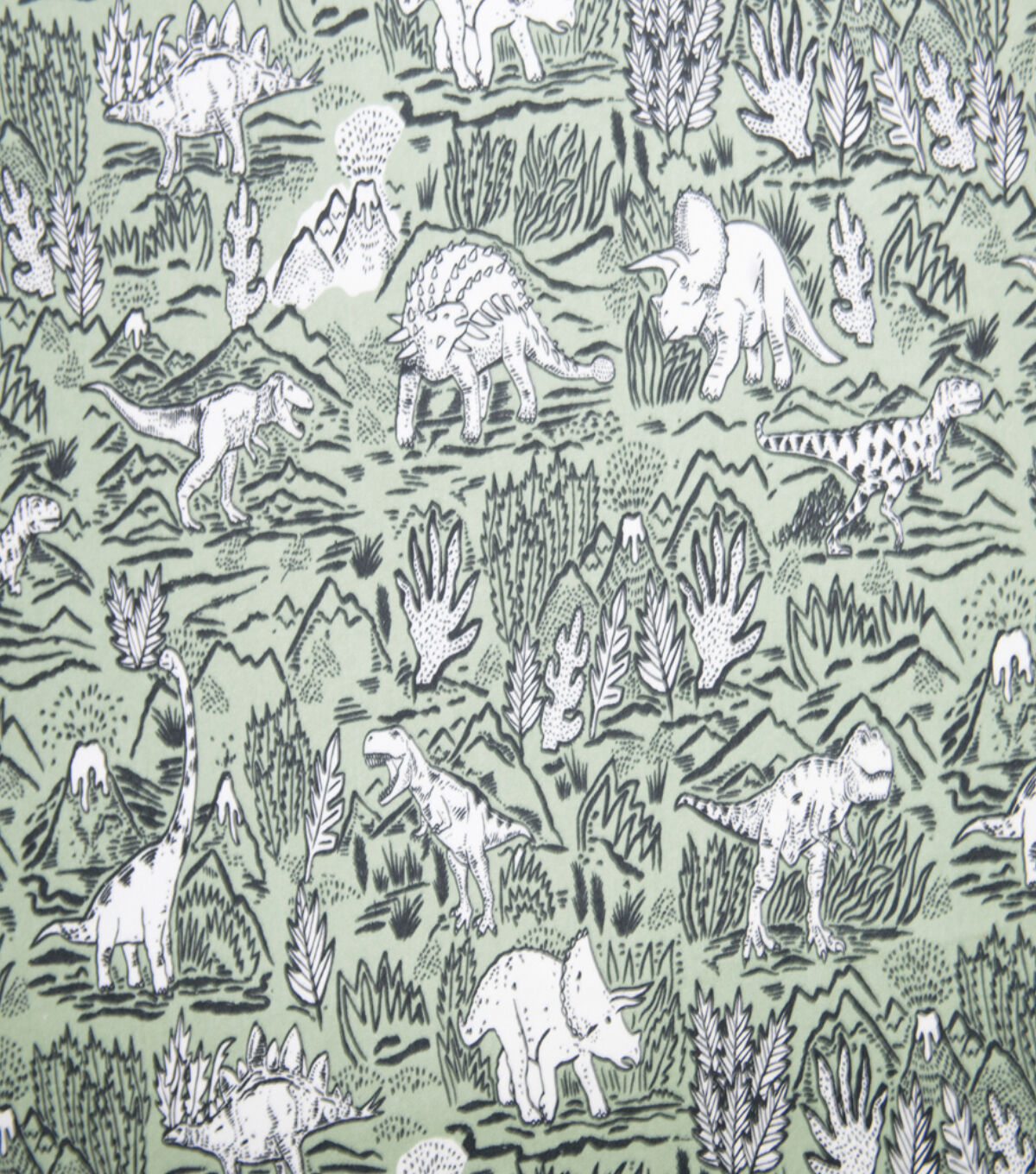Super Snuggle Sketch Dino Flannel Fabric