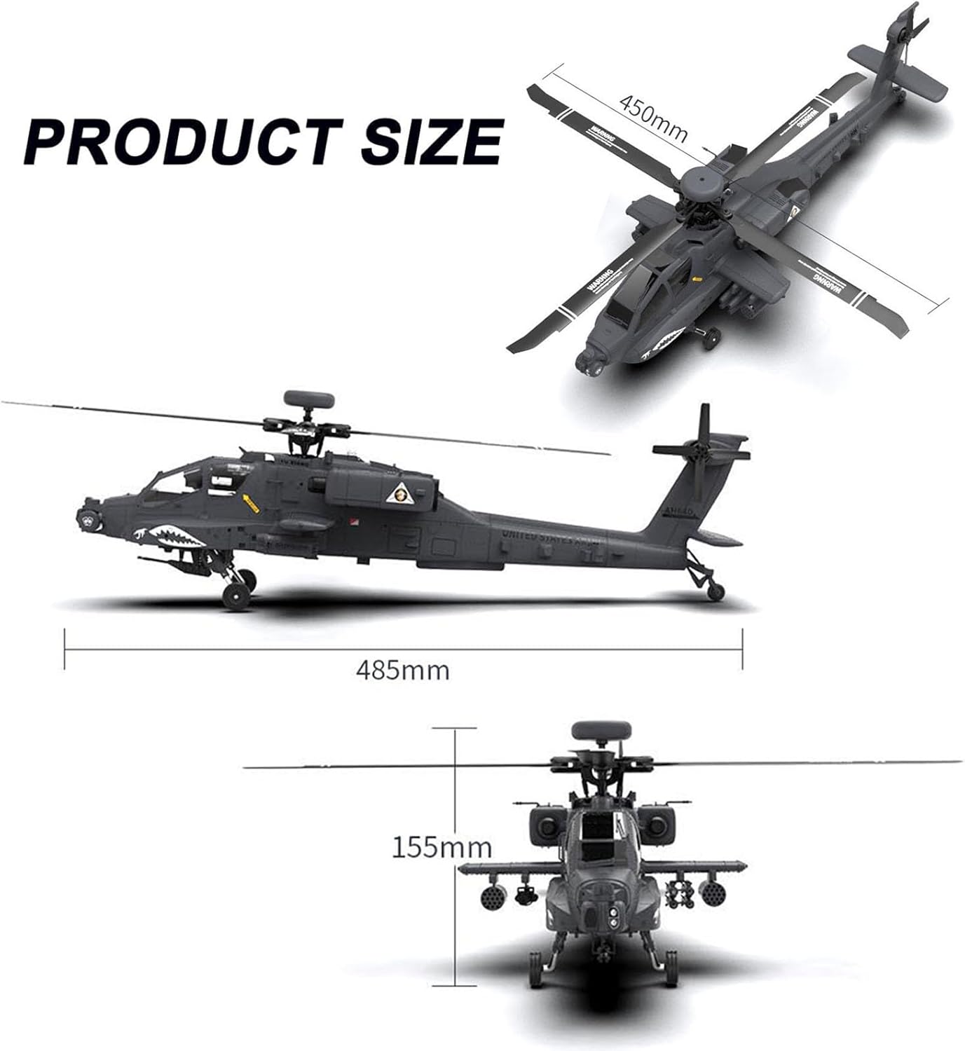 Remote Controlled Helicopter Aircraft Plane Drone RC Heli Single Rotor No Ailerons with Camera 6CH 6-Axis Gyroscope Altitude Hovering W/Optical Flow Localization 2Battery(with Camera)