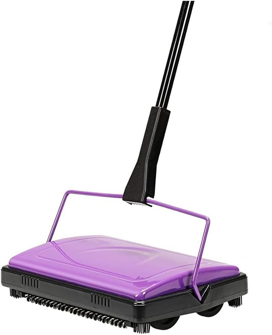U5GAAALPPQ9 Carpet Floor Sweeper Cleaner for Home Office Carpets Rugs Undercoat Carpets Dust Scraps Paper Cleaning with Brush (Color : Black) (Purple)