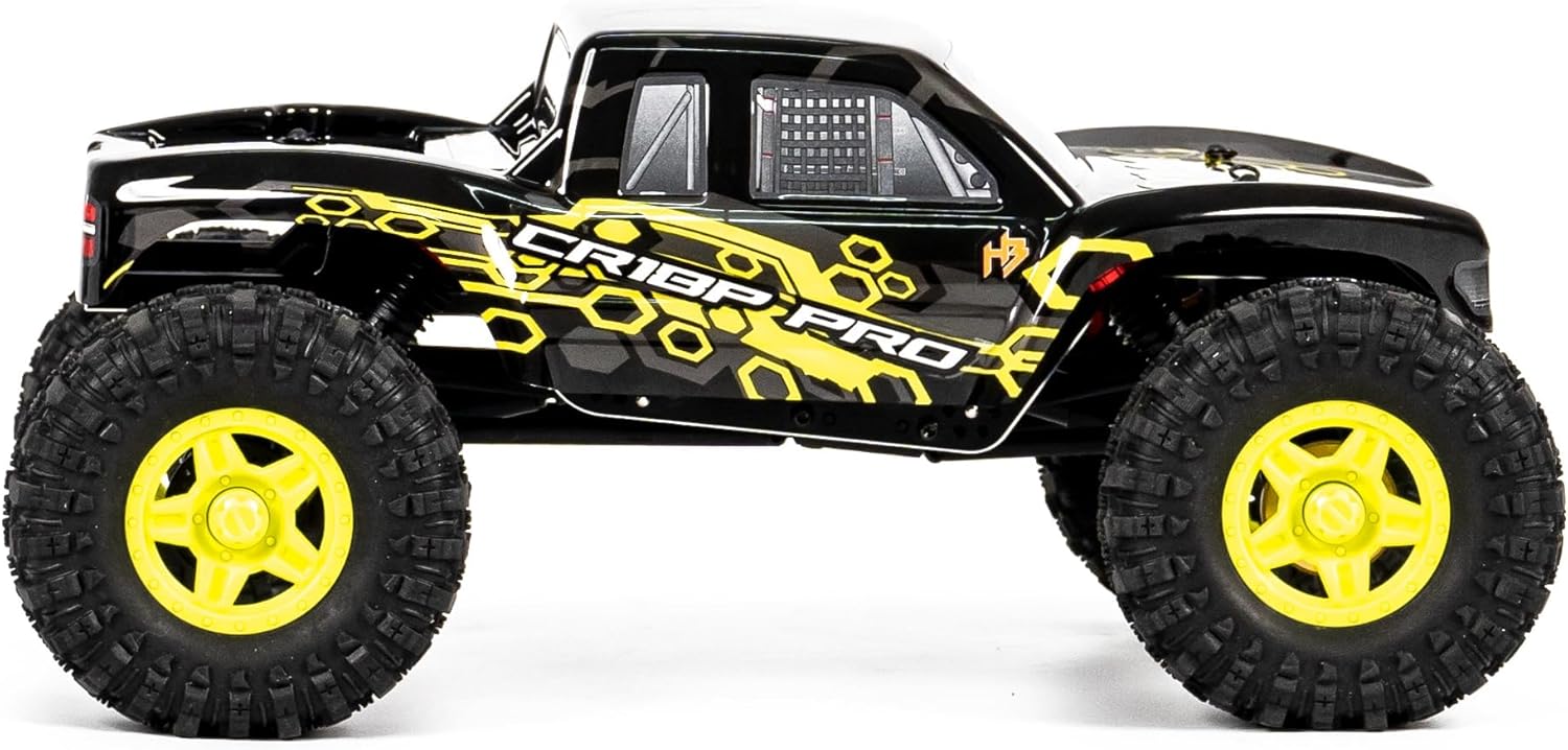 HOBBYPLUS Helidirect 1/18 RC Crawler - CR18P PRO Brushless Juice Up 4x4 RTR w HBW Electronics 2.4GHz 4CH TX 3S Lipo Battery - Remote Control Car 1/18 RC Rock Crawler 4WD Off-Road for Adults - Yellow