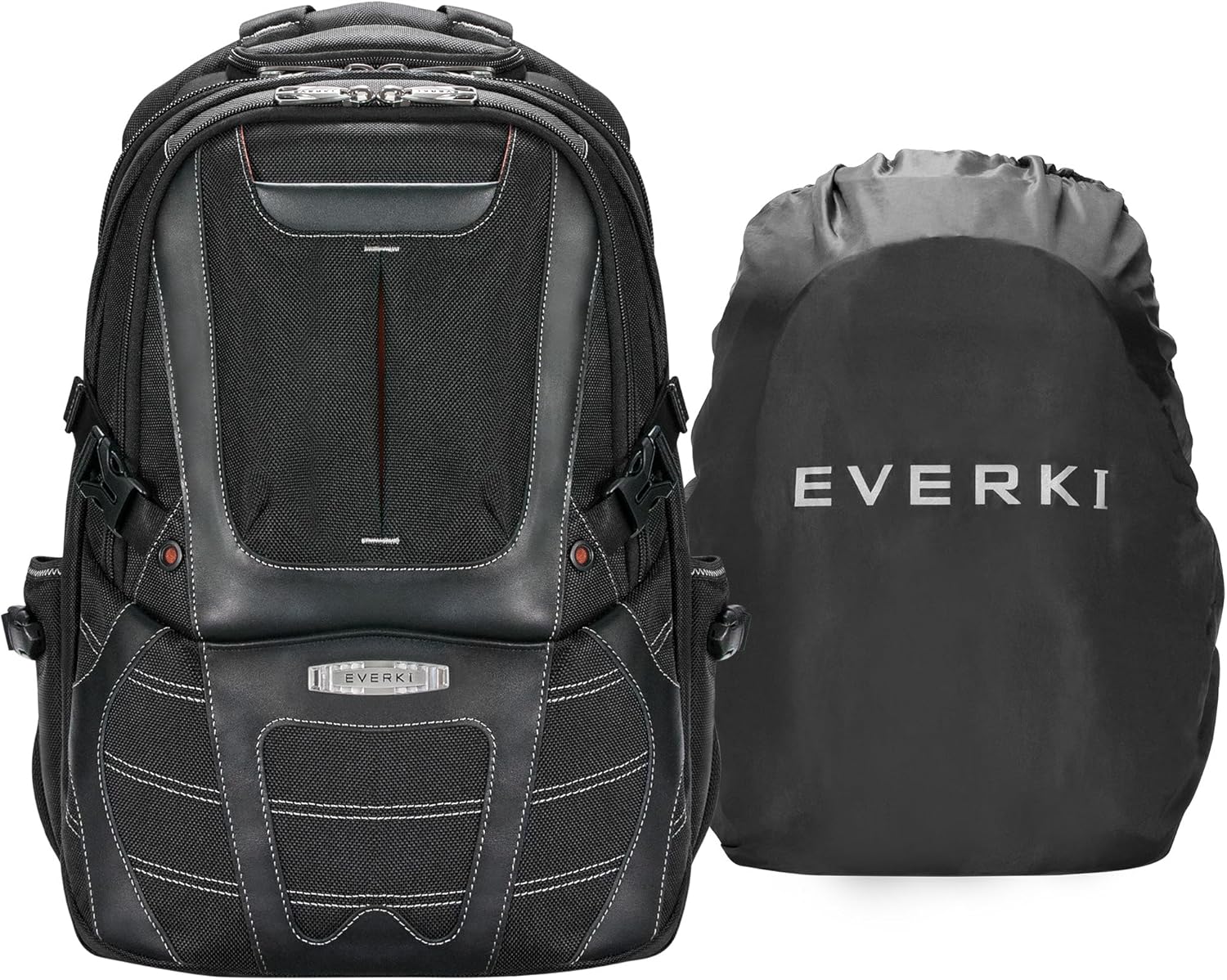 EVERKI Concept 2 Professional Laptop Backpack – Travel Backpack for Men, Laptop Bag Fits 17.3-Inch – 30L Durable Business Back Pack with Ballistic Nylon & Leather – Black (EKP133B)