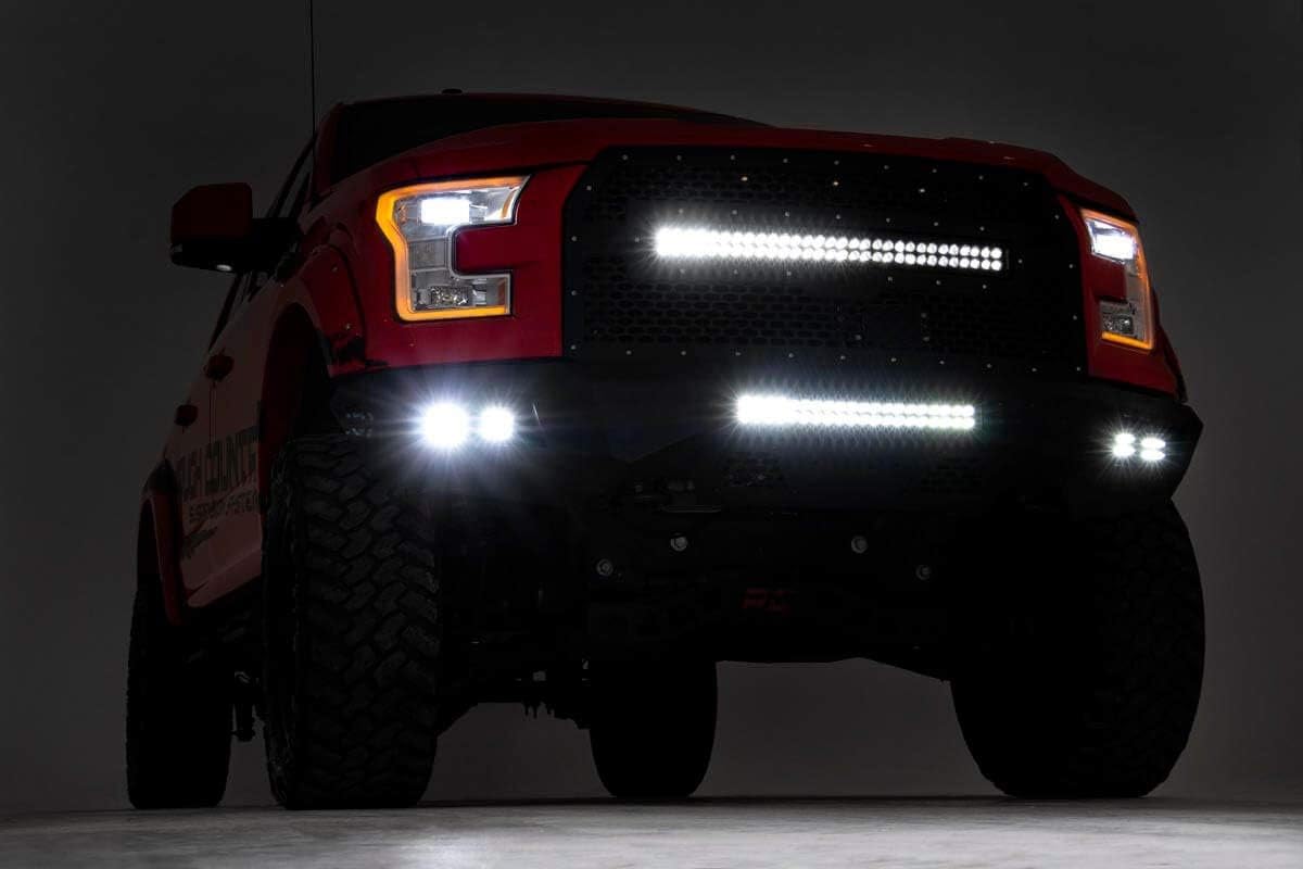 Rough Country Heavy Duty LED Front Bumper for 2015-2017 Ford F-150-10770