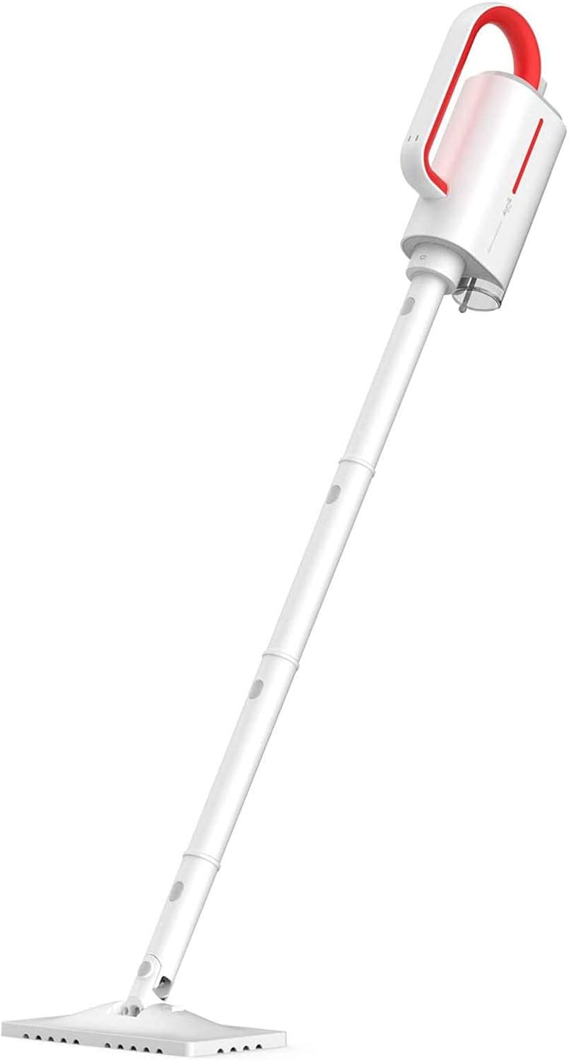 A1DFDFGOQSFG Multifunctional Steam Mop Hand-Held Cleaner All-in-One Carpet Floor 1300W Electric Mop Carpet with 12 Attachments and 2 Microfiber Pads White (White)