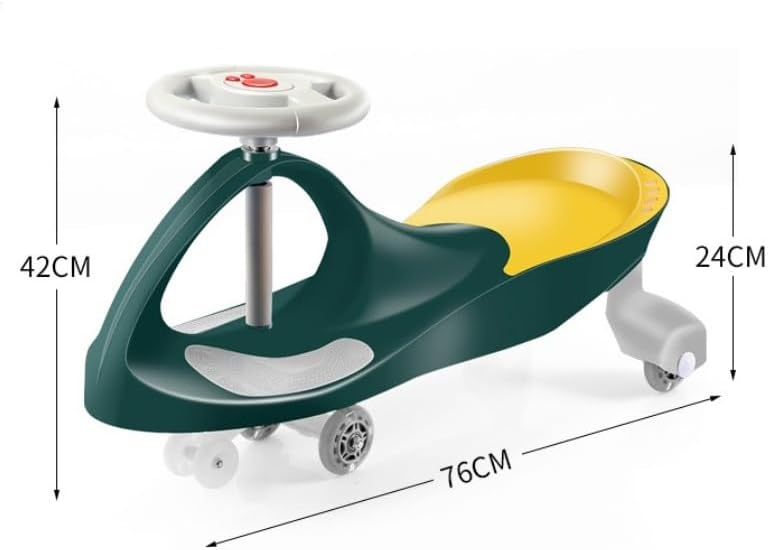 Wiggle Scooter Wiggle Car Ride On Toy with No Batteries Gears Or Pedals Outdoor Ride Ons for Kids Twist Cars(Royal Blue,Flashing Wheel)