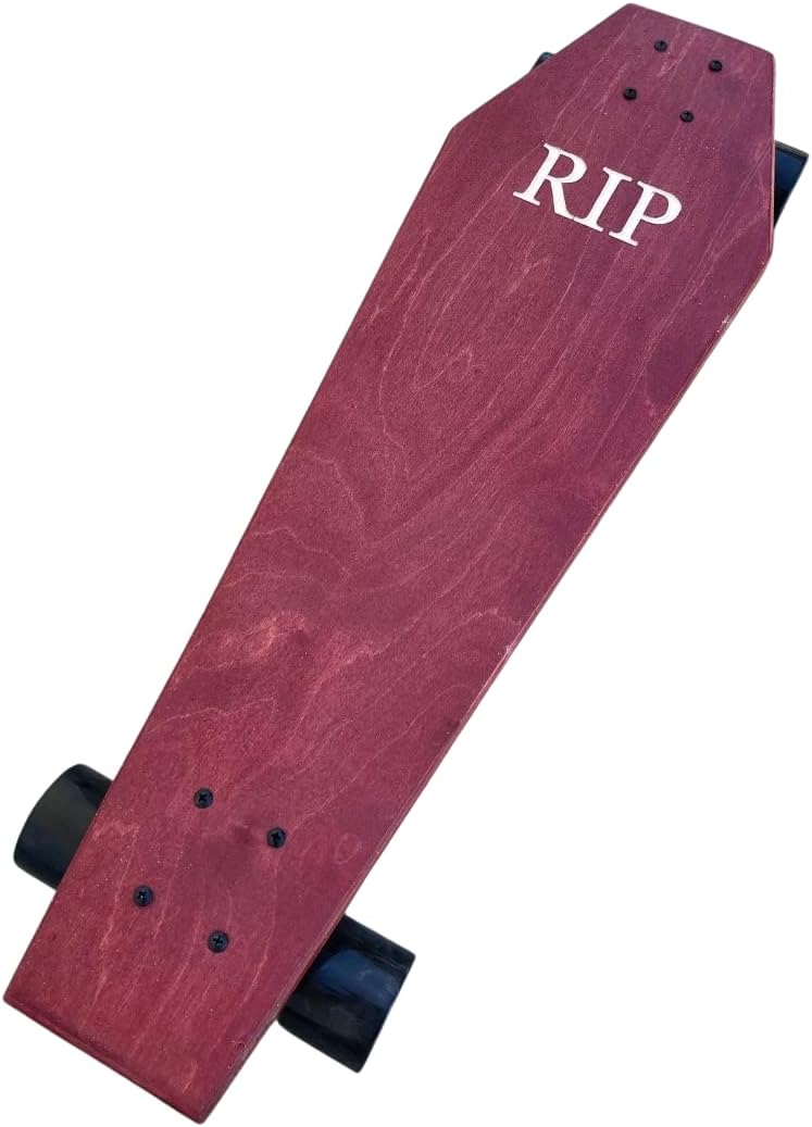 Coffin Death Tarot Red Skateboard | Longboard | 30x9 | Coffin Croozer