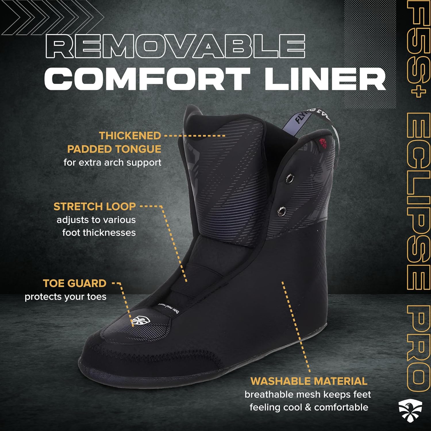 Flying Eagle Skates | F5S+ Eclipse Pro - Men & Women Inline Skates - Black, 36