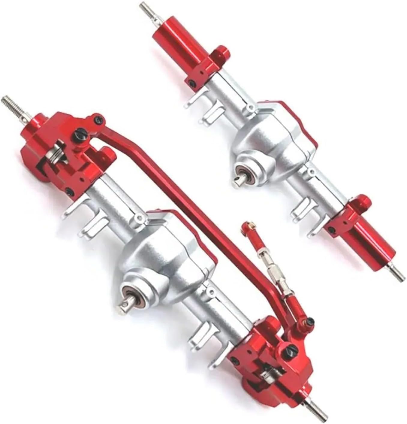 RC Vehicle Axles Compatible with MN for MN128 MN86 G500 1/12 RC Car Upgrade Parts Metal Upgraded Front and Rear Axle Differential Assembly(Color2,1 Set)
