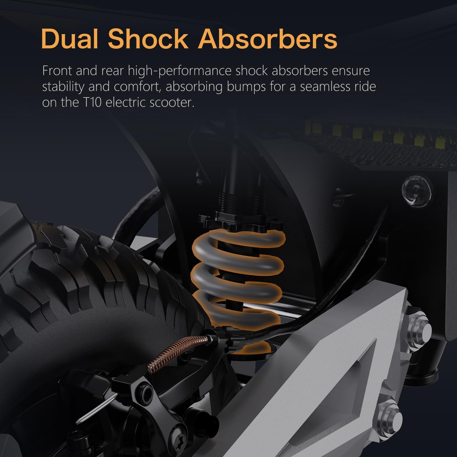 T10 Adult Electric Offroad Commuter Scooter - 30 MPH Fastest, 900W, 30-Mile Long Range, 11