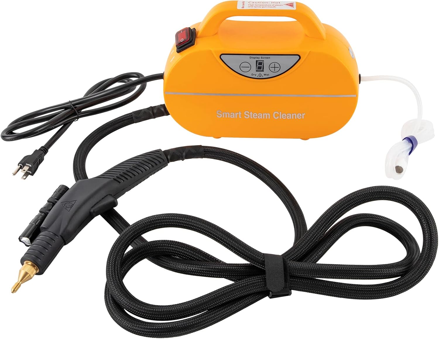 Steam Cleaner 1800W Car Steam Cleaners for Home Use Wet and Dry Adjustable Portable Steam Cleaner for Cleaning with Torch High Pressure Steam Cleaner for Car Detailing-Yellow