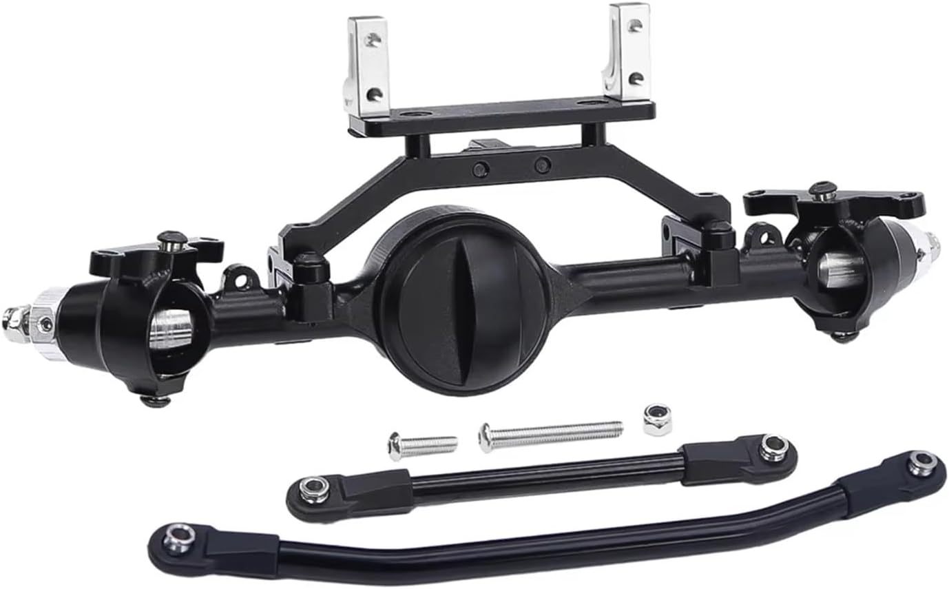 RC Car Parts Compatible with Gelande II TF2 D90 D110 for Yota II 1/10 RC Crawler Straight Axels CNC Aluminum Alloy Front Rear Axle Set(Rear and Front)