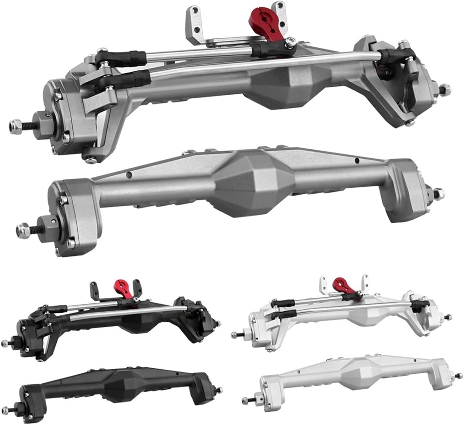 1/10 RC Crawler All Metal Front and Rear Portal Axle for Axial for Capra 1.9 UTB AXI03004 Buggy F9 for Wraith 90018 RR10 Upgrade Part(GY Front Rear Axle)