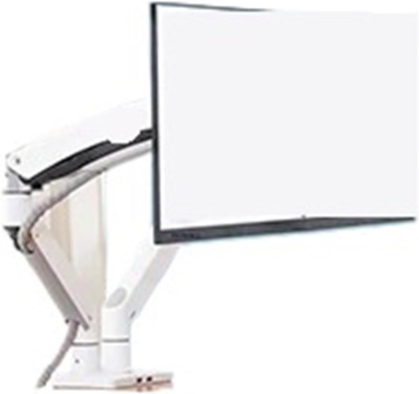 F195A Aluminum Alloy 22-32 Inch Dual LCD LED Monitor Stand with Gas Spring Arm and 2 USB Ports(White)