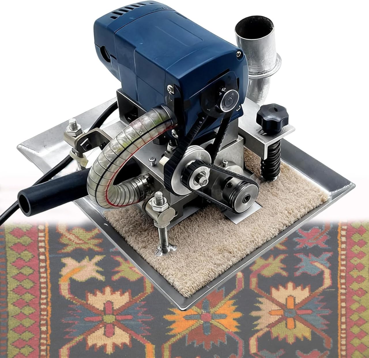 ShaiVrissian 500w Handmade Rug Shearing Machine,Portable Flat Carpet Trimmer,3 Inch Rotating Blade,Adjustable Depth for Efficient Cleaning,for Carpet and Rug Tufting