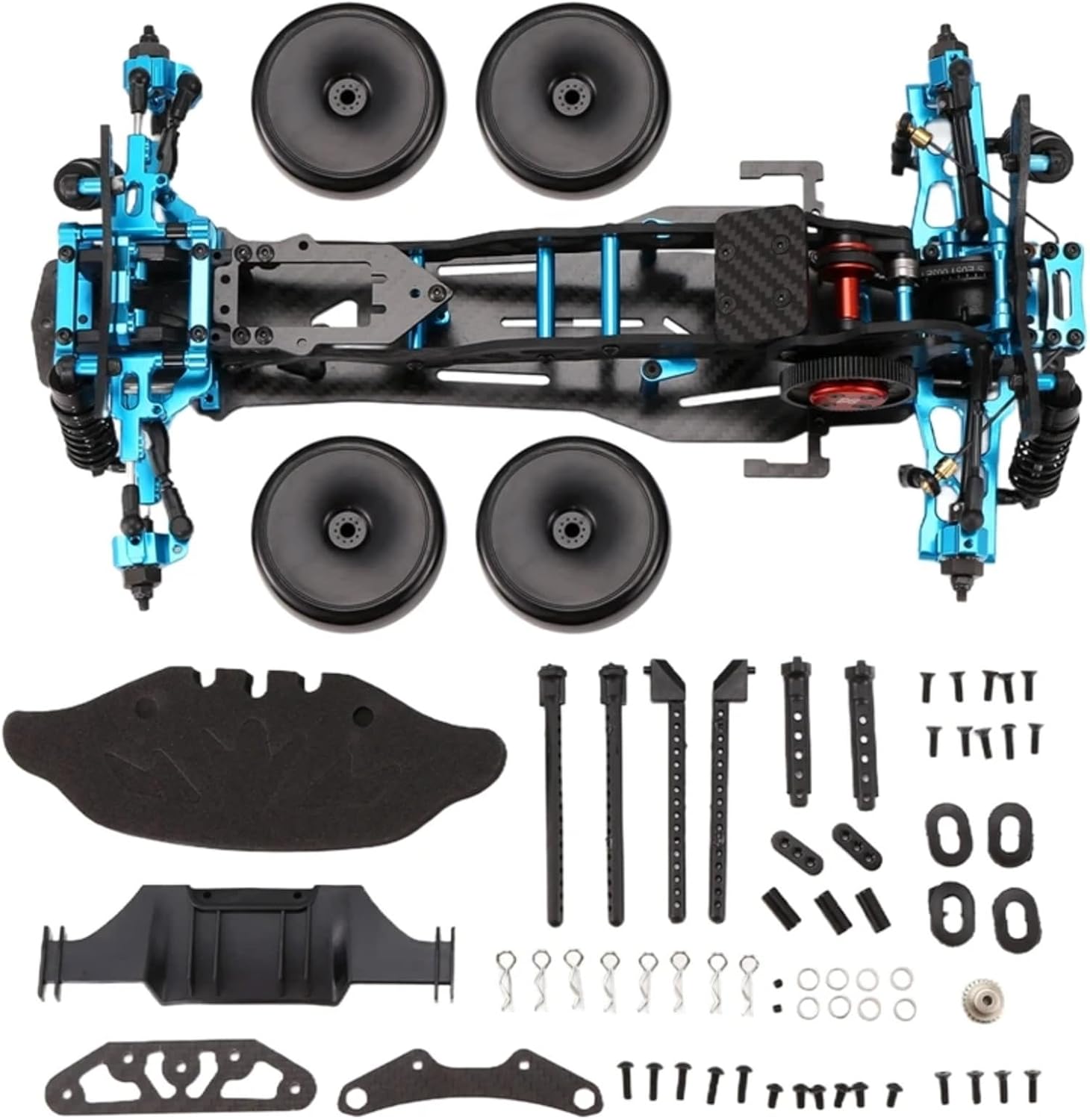 RC Parts RC Car Center Drive Drift Racing Frame 1/10 D5S RC Car Carbon Fiber Frame DIY KIT High Speed Racing Model Modified Parts
