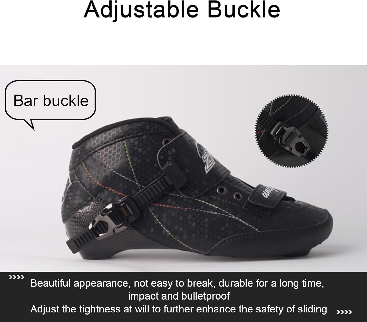 Professional Inline Speed Skates, Unisex Fitness Roller Skates for Adults Kids, Adjustable Fitness Racing Shoes for Beginners and Teens