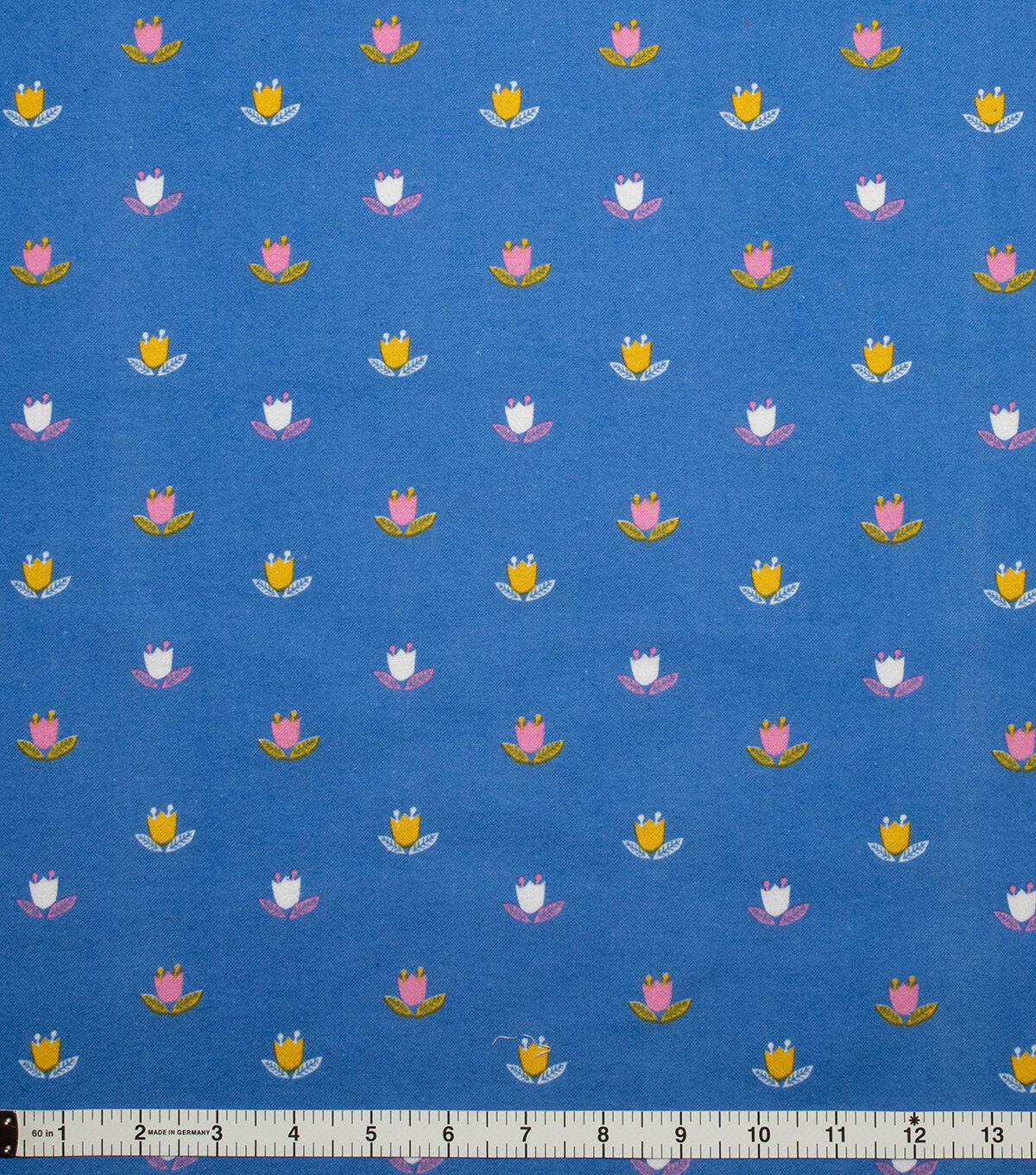Happy Tiny Floral Blue Super Snuggle Flannel Fabric