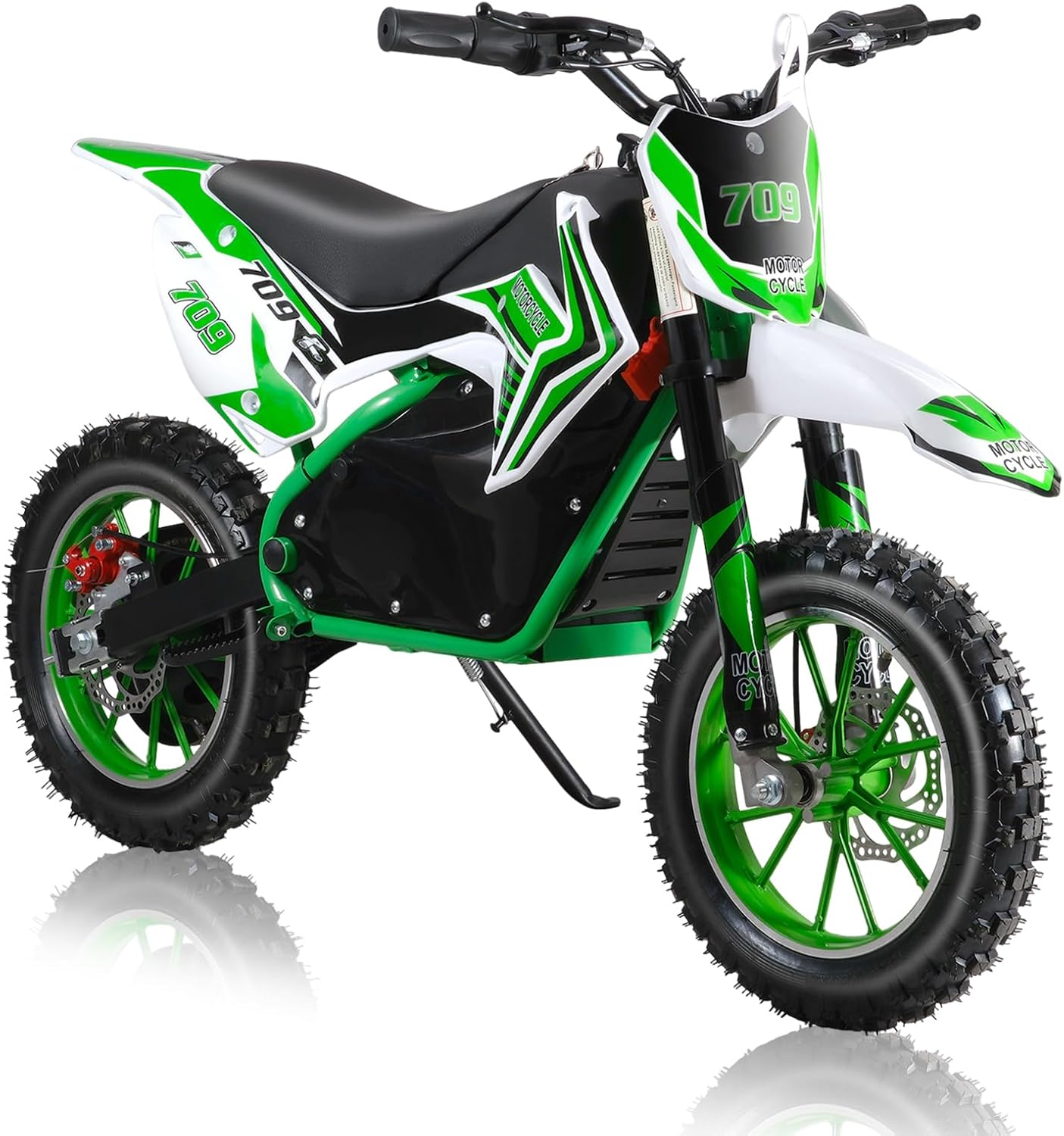 36V Electric Dirt Bike for Kid,350W Rocket Electric Motorcycle,Mini Off Road Vehicles,Pocket Motorcycle,10 Inch Tires Dirt Bike with Mechanical Disc Brakes