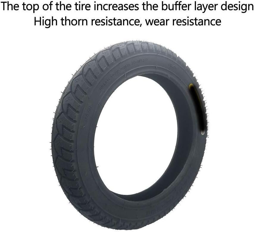 Electric Scooter Tire 16X3.00/2.50 6Pr Vacuum Tire Non-Slip Anti-Stabbing Buffer Layer for Electric Bicycle Motorcycle Tire 2Pcs Safe and Comfortable Tires Durable and Strong