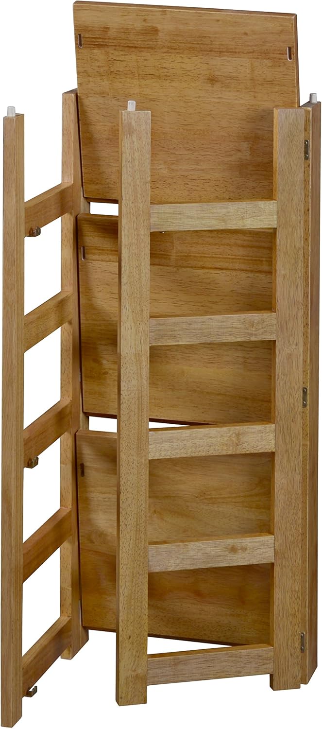 Niche Flip Flop Square Folding Bookcase, 67-inch, Medium Oak