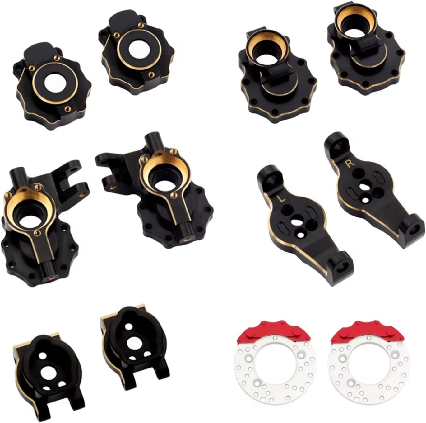 for Traxxas for TRX4 for TRX6 1/10 1 Set RC Car Portal Axle Housing Weight Upgrade Parts Black Electrophoresis RC Car Parts