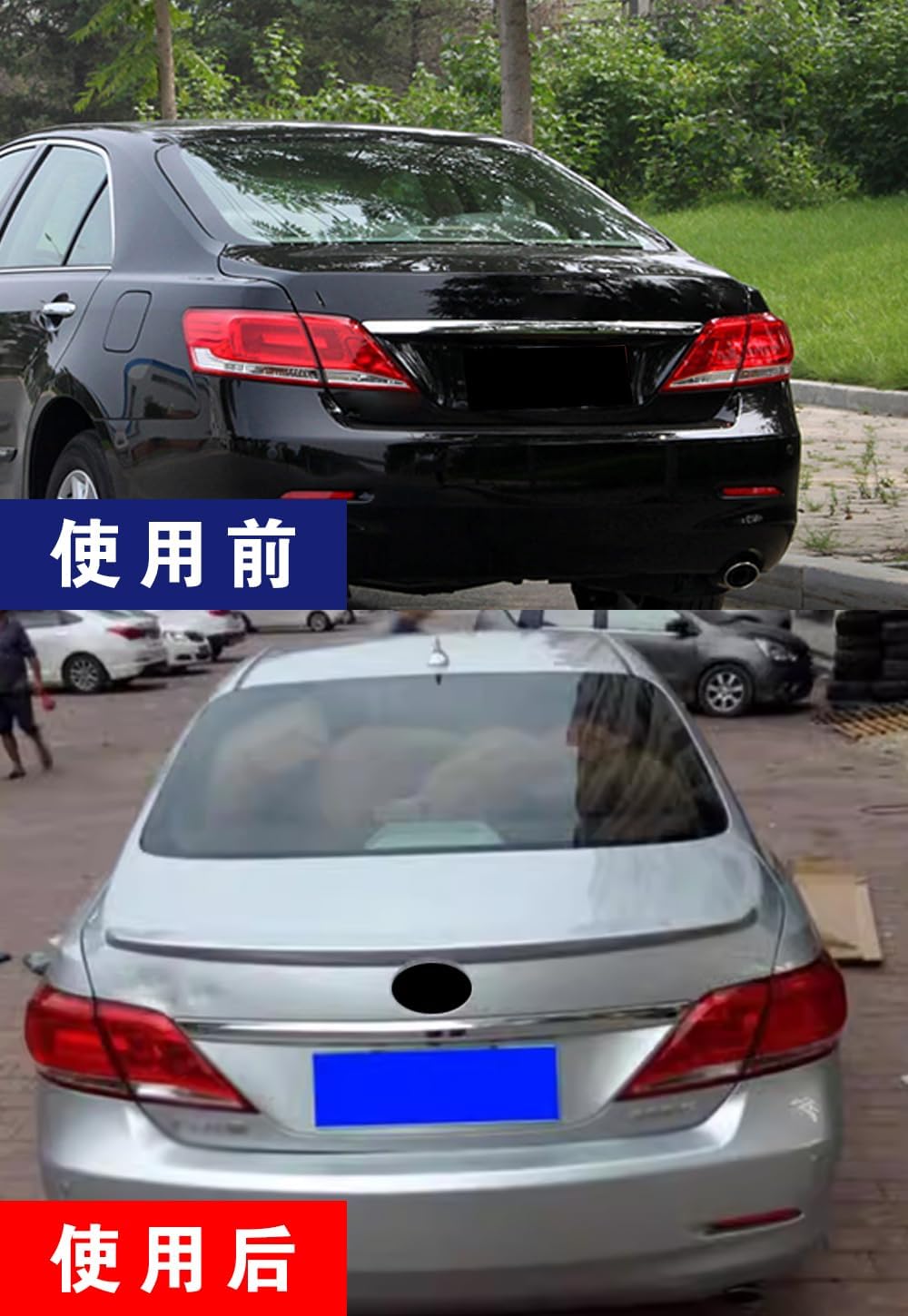 Auto Accessories for Toyota Camry 2006-2011 Car Wing Spoiler Trunk Lip (Crystal Silver No Drilling Required) ABS 1PCS