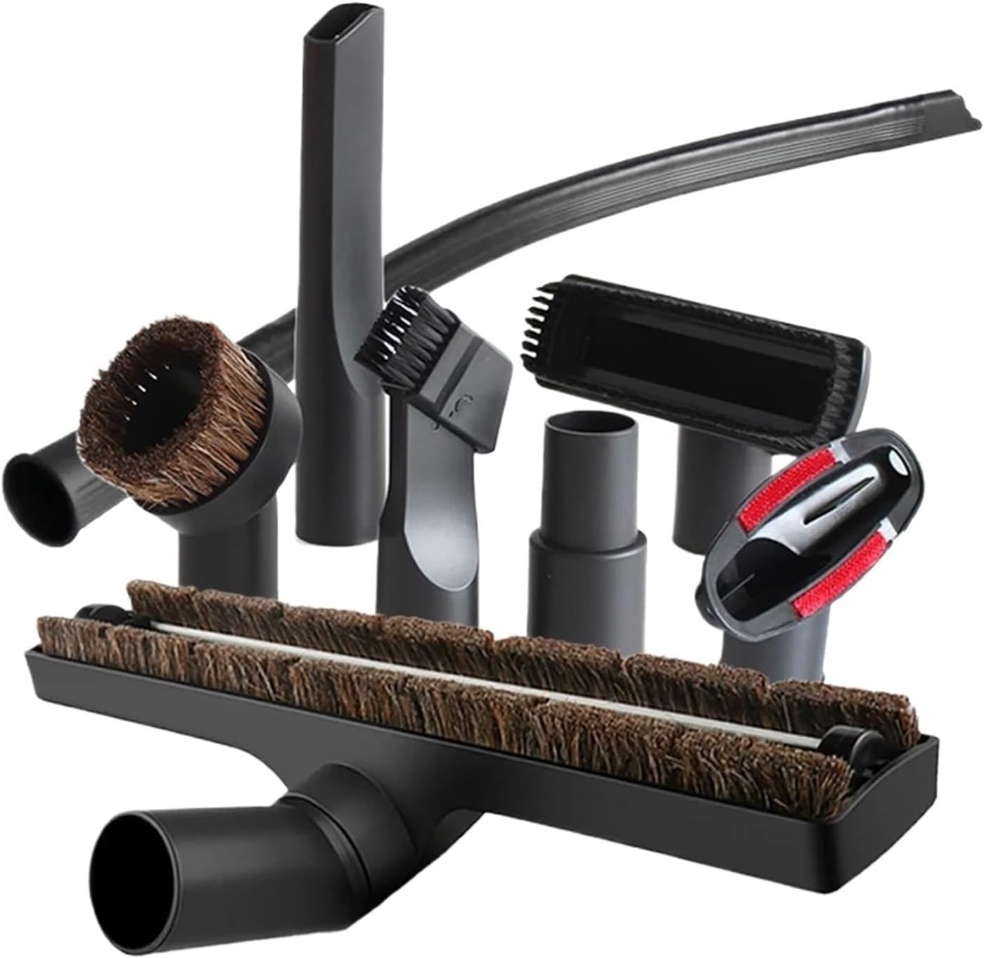 Dual-Size Vacuum Attachment Replacement Kit, 1 1/4 Inch & 1 3/8 Inch Brush Nozzle Crevice Tool Accessory(SET E)