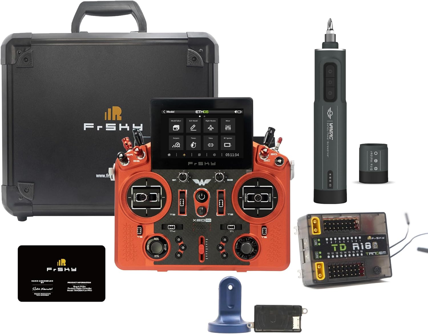 FrSky TANDEM X20 PRO AW UNMANNED AERIAL VEHICLE - Drone with 24-Channel Remote Control, High-Precision Gimbal, Long-Range Telemetry, and 8GB Flash Storage