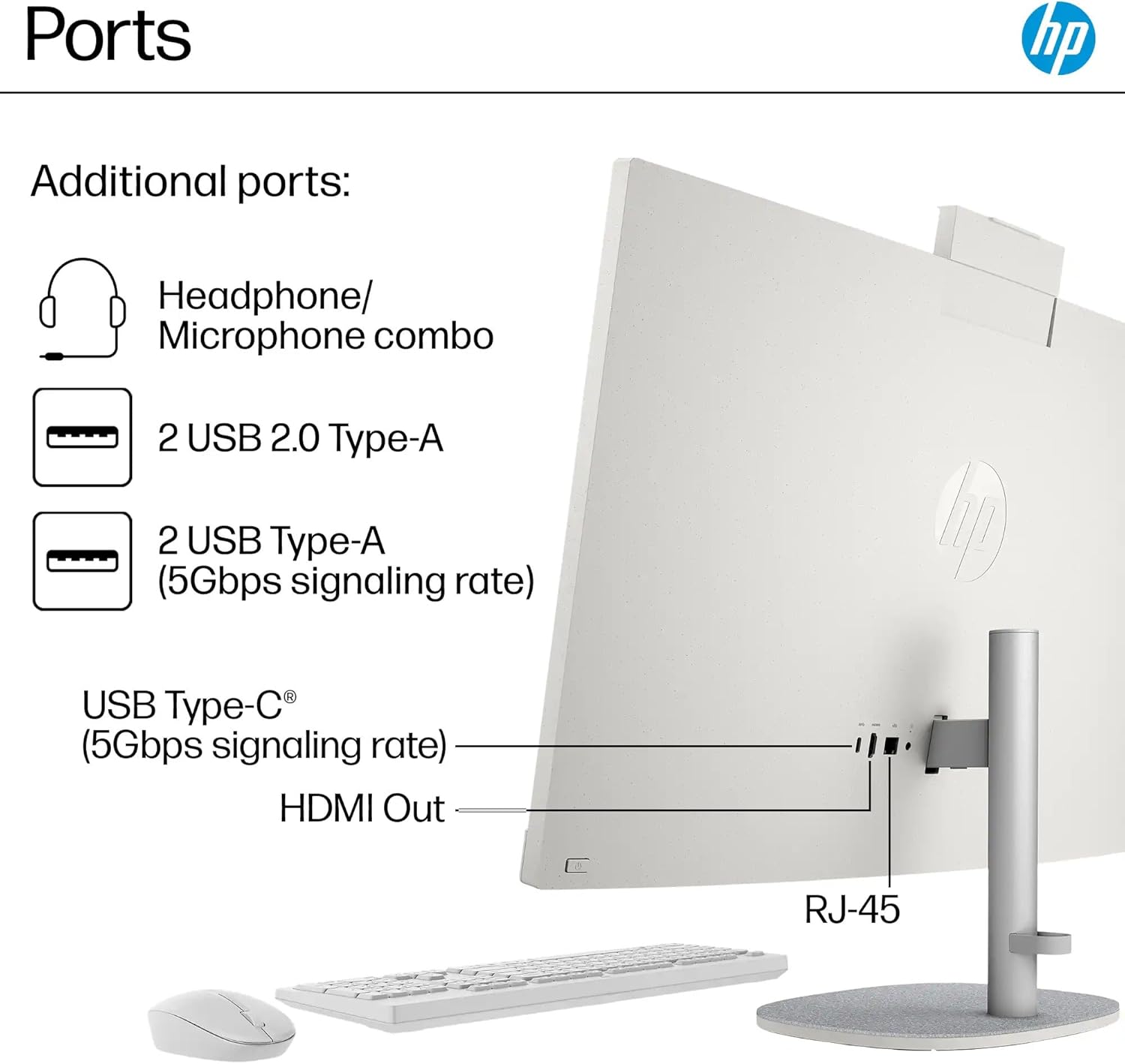 HP 27 Touch Screen All-in-One Desktop Computer PC Adjustable Angle, 64GB DDR5 RAM, 4TB SSD, Intel 12 Core Ultra 7 155U, FHD IPS Touchscreen, Wireless KB&Mouse, Win 11 Pro, 1080p Camera, Accessories