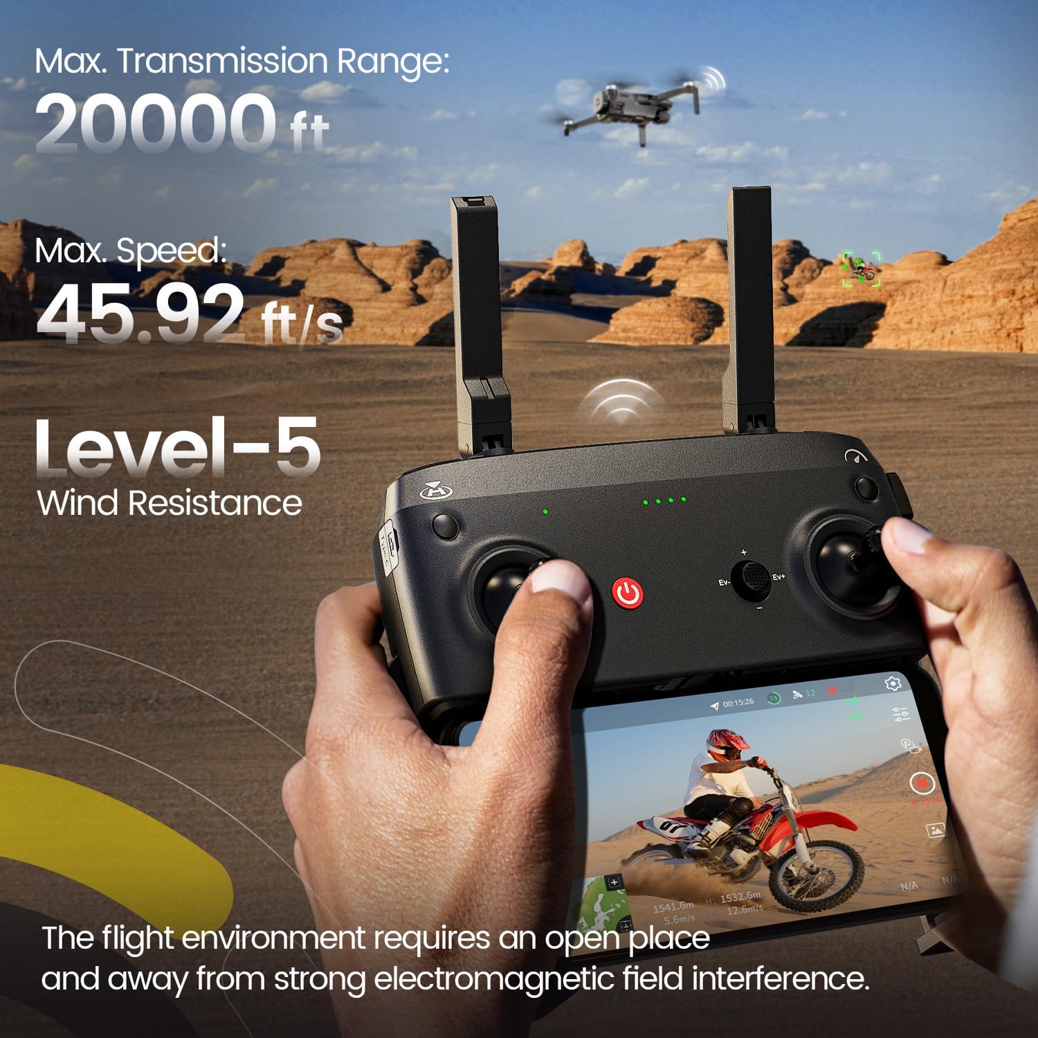 Holy Stone HS900 Drone with Camera for Adults, 3-Axis Gimbal, 8K Photo, 4K/30FPS Video, 20000Ft Transmission, AI Follow Me, Smart Return, QuickShots, Beginner-Friendly