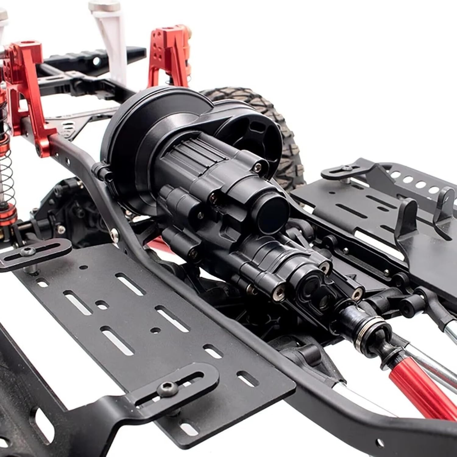 RC car Components Compatible with Axial for SCX10 II 90046 90047 1/10 RC Crawler Car Upgrade Parts Aluminum Transmission Complete Gearbox