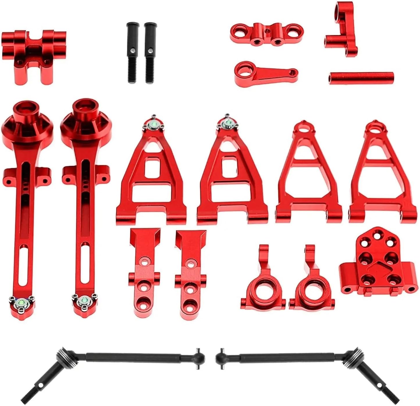 RC Car Upgrade Parts for 58719 1:10 2WD RC Vehicles Remote Control Car Upgrade Kits Easy to Install Modification Accessories(Red)