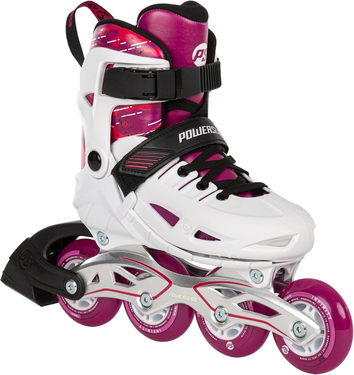 Powerslide Inline Skates Universe 4W Pink Adjustable for Children ABEC 7 Bearings Item No. 940691